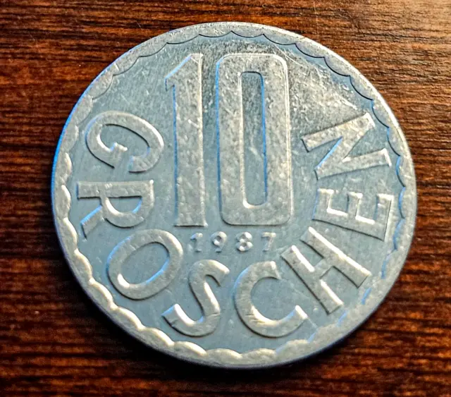 1987 Austria 10 Groschen Coin KM#2878 Ungraded 6816 2