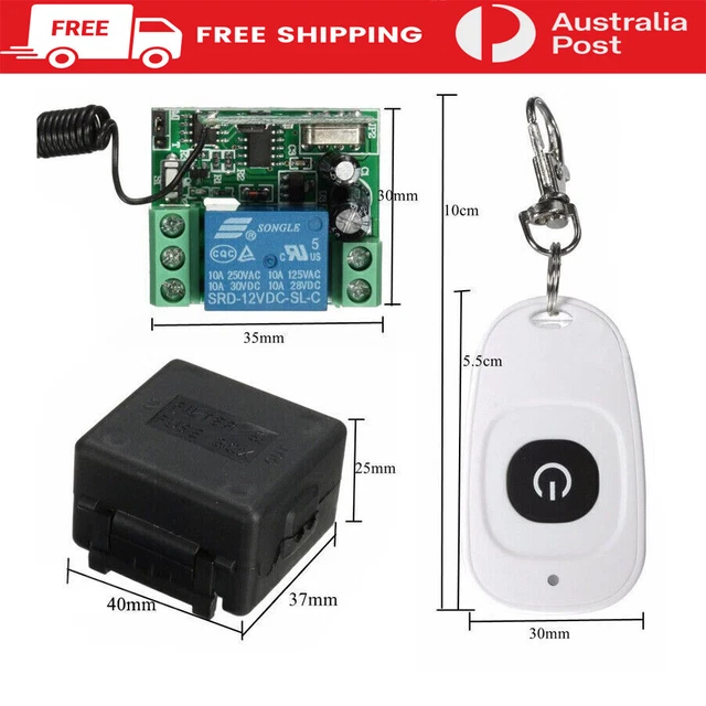 New DC12V 10A Relay Wireless RF Remote Control Switch Transmitter + Receiver