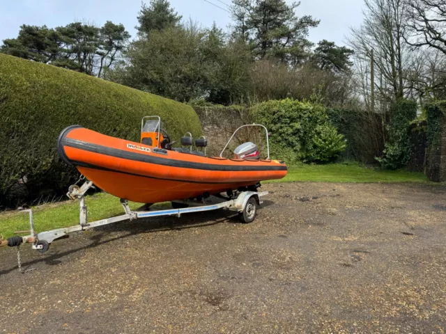 Humber 5.5M Rib with trailer and 60HP four stroke Mariner outboard motor