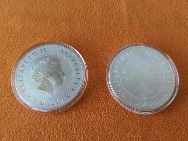 2014 p 2 ounce .999 Silver Australian Saltwater Crocodile Rounds PERTH MINT