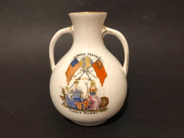Anglo Saxon League - Gloria Mundi porcelain vase by Foley China from Toronto