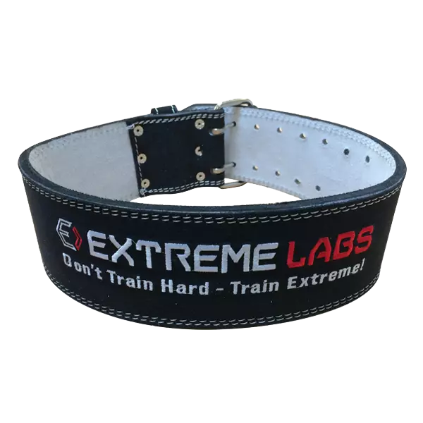 Pro Power Belt Extreme Labs Grade Dual Buckle Suede Leather Heavy Duty