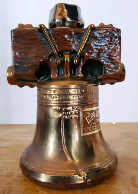 Vintage Ezra Brooks 1969 Philadelphia Liberty Bell Whiskey Decanter