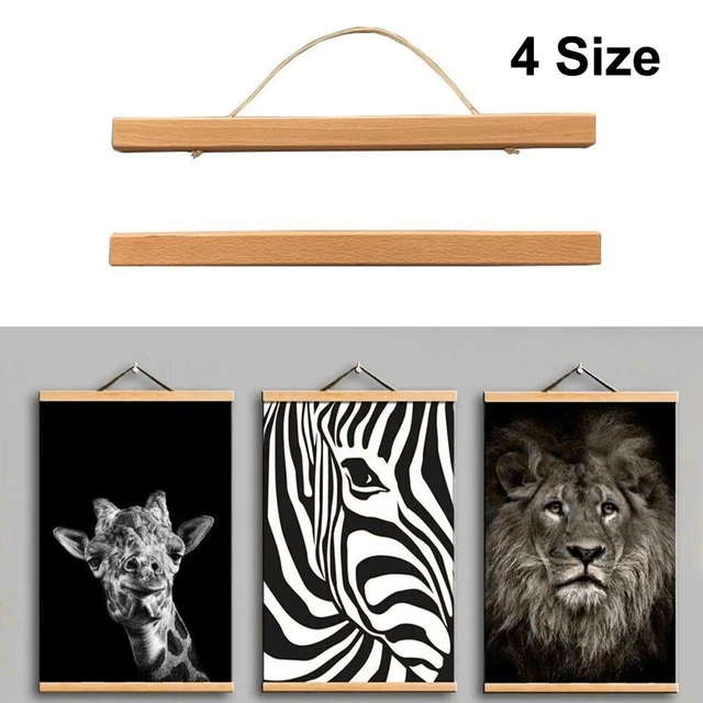 DIY-MAGNETIC TECK EN Bois Photo Cadre Mural Affiche Rouleau Peinture ...