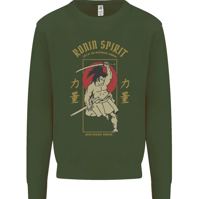 Ronin Spirit Samurai Giappone Felpa Uomo Giapponese Maglione 11