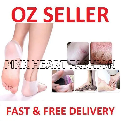 NEW Premium Silicone Gel Heel Socks Cracked Foot Skin Care Protector Sleeve Pain
