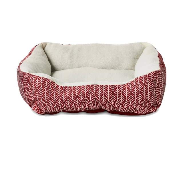 Small Cuddler Dog Cat Puppy Kitten Pet Bed, Gray, 19”x15”, Typically up to 25 Lb