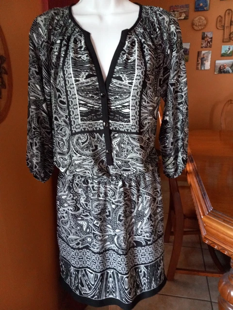Cache XS  black white geo print Career Free Shipping