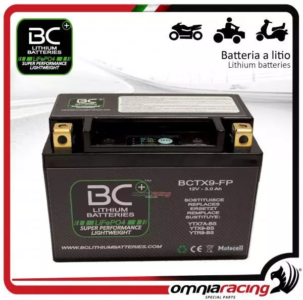 BC Battery moto lithium batterie pour Yamaha XT600 EH 1990>2003