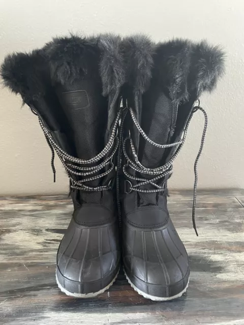 Khombu Womens  KandiceTall Lace-up Winter Snow Boot Size 9