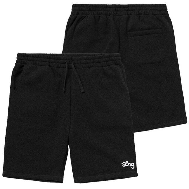LRG Youth Logo Casual Script Black Sweat Shorts Drawstring Shorts with Pockets