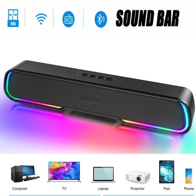BLUETOOTH WIRELESS BT Sound Bar Speaker System Subwoofer TV Home Theate ...