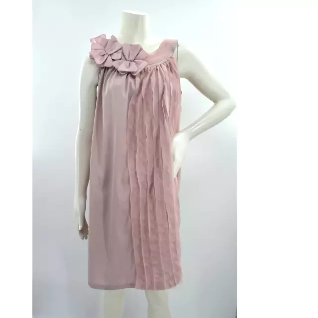 Phillip Lim 3.1 Mauve Embellished Sleeveless Silk Shift Dress Size 4