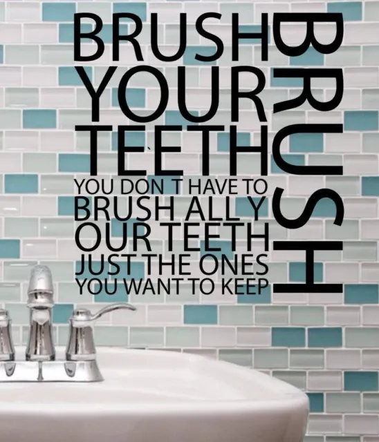 Cepillo de dientes calcomanía casa, baño decoración del hogar pegatina