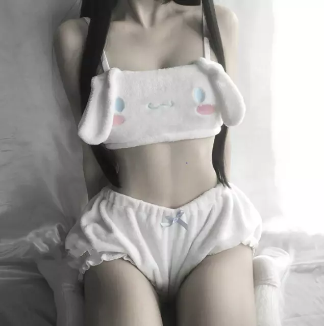 Sexy Cute Bunny Tube & Panties Set Japanese Kawaii Cartoon Lolita Lingerie Set