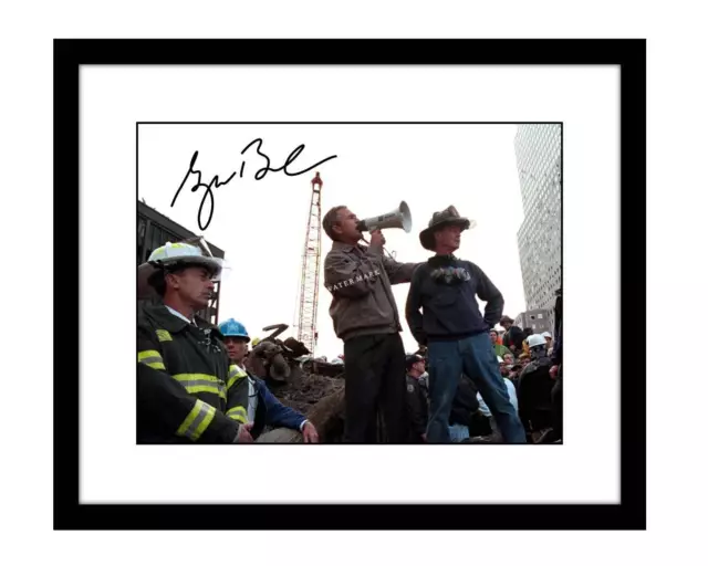 George W Bush 8x10 Signed photo print September 11th WTC towers 9/11 president