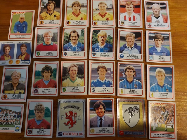 Panini 1984 X24 Unused Stickers Venables Foils VGC Rare