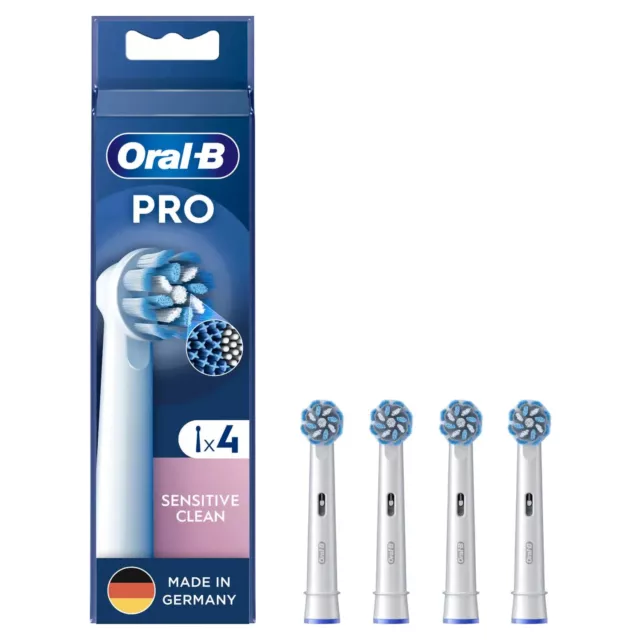Oral-B PRO Sensitive Clean Aufsteckbürsten - 4 Stück, X-förmig - Version 2023