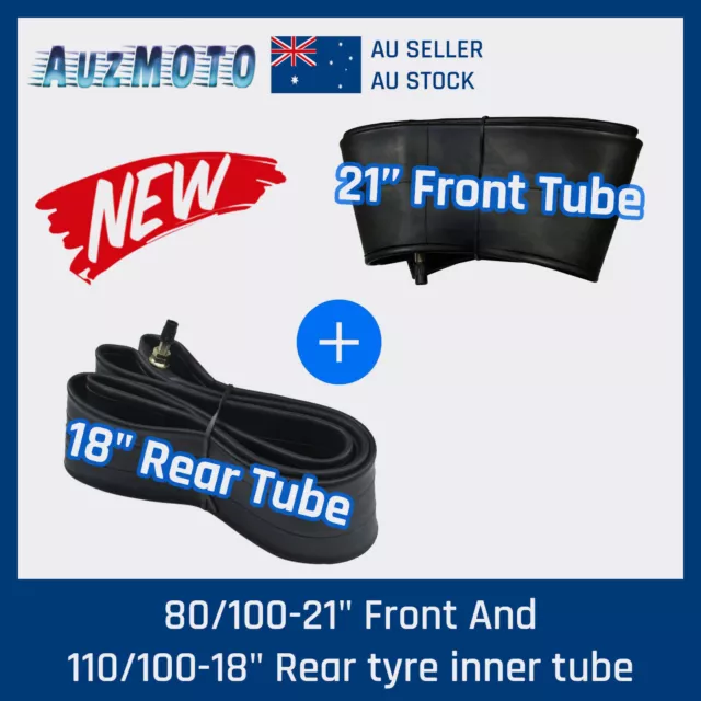 80/100-21" Front+110/100-18" Rear tyre inner tube 3.25-21+4.10-18 for dirt bike