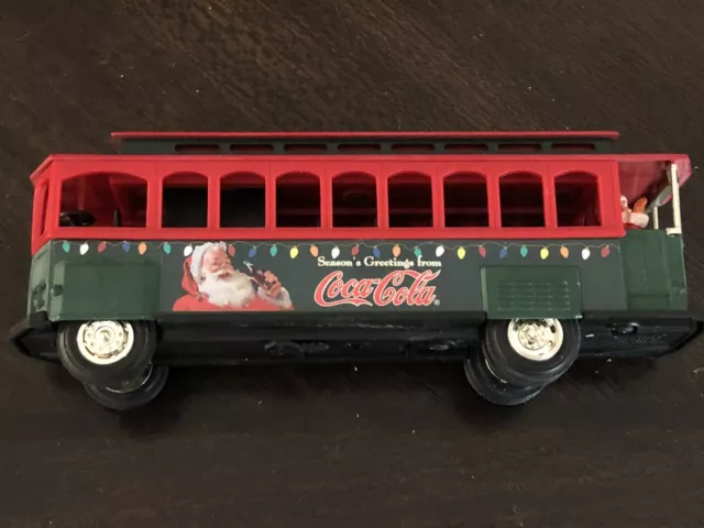 1995 Coca Cola Christmas Trolley Bank **missing key** ERTL