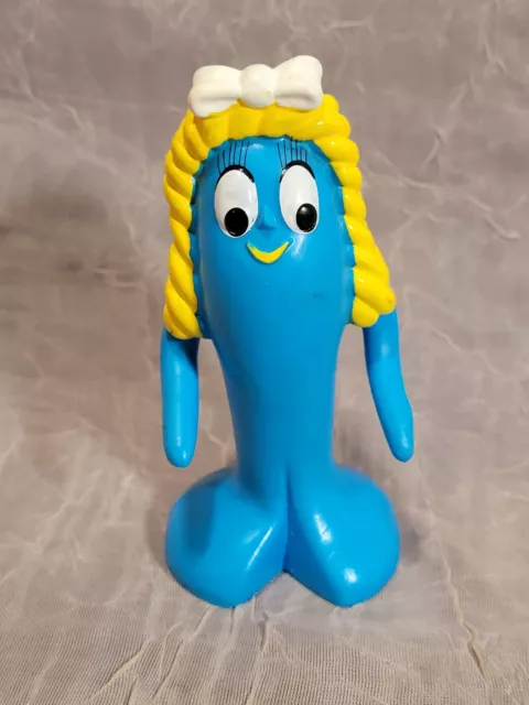 Goo Gumby Blue Mermaid Figure Bendy Bendable Posable Arms 4"