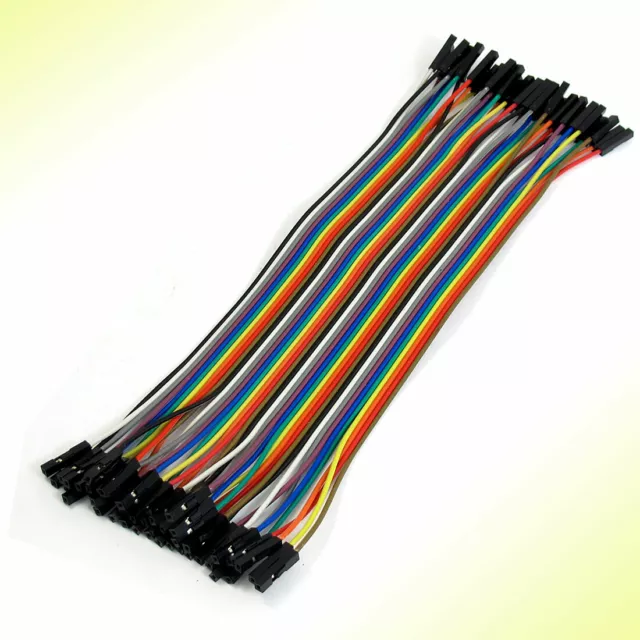 20cm Long F/F Solderless Flexible Breadboard Jumper Cable Wire 40 Pcs