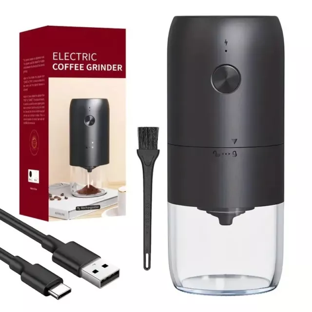 Electric Coffee Grinder Portable Electric USB Cordless Beans Spices Mill Grinder