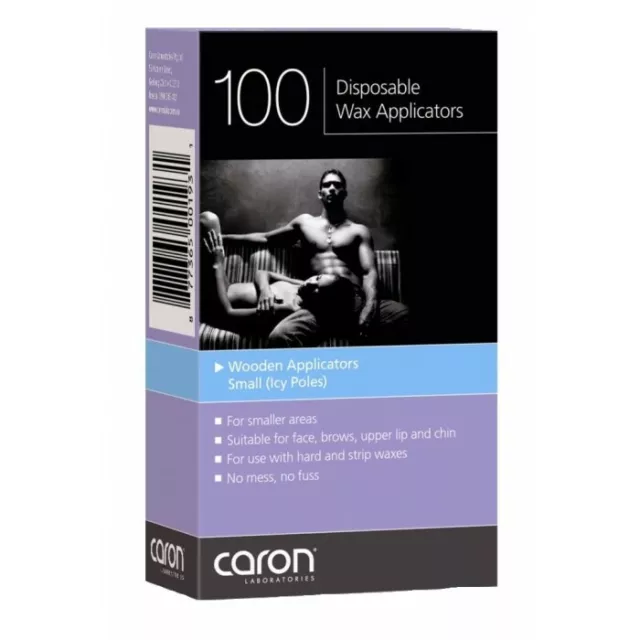 Caronlab Wax Applicators - Icypole Stick 100 PCS Small Pack