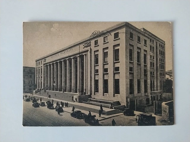 Fascismo Architettura Palermo Palazzo Poste Antica Cartolina Vg. Repubblica