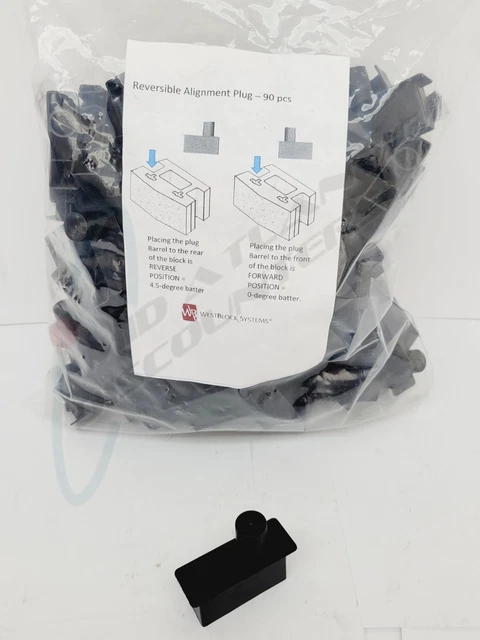 90 Westblock Systems Reversible Alignment Plugs for Earth Retention Wall System