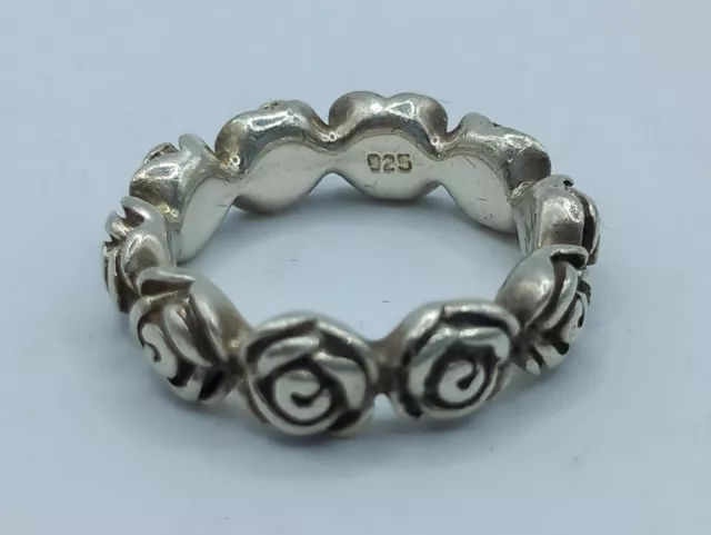 alter 925 Silber Ring mit Rosen
