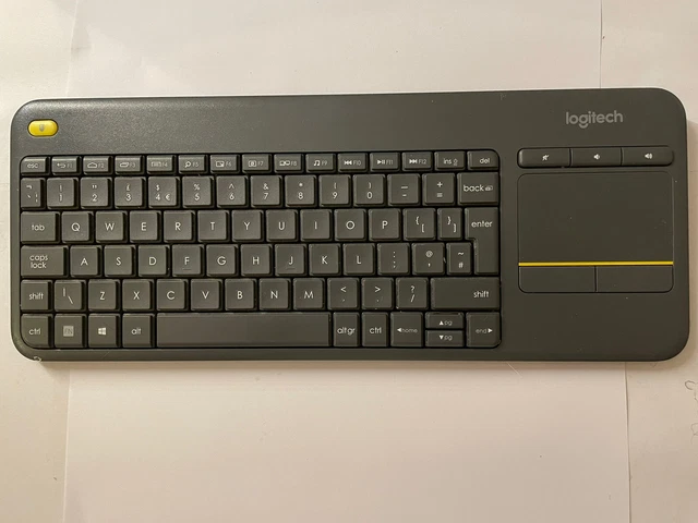 Logitech K400 Plus Tastiera touch TV wireless, touchpad, controllo supporti, silenzioso