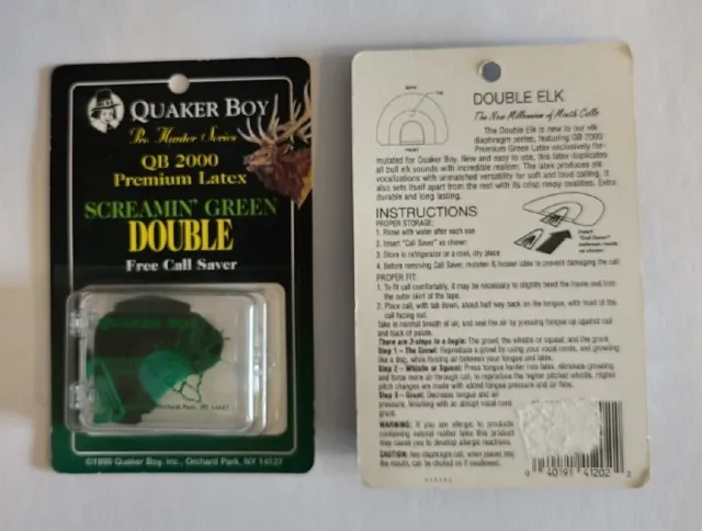 Quaker Boy Screamin Green Double Elk Mouth Call - QB 2000 Premium Latex