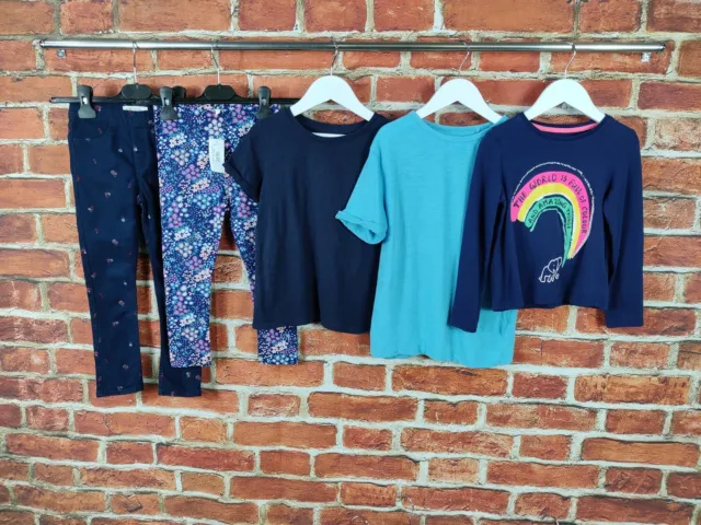 Girls Bundle Age 4-5 Years M&S Next Etc Jeans Leggings T-Shirt Set Rainbow 110Cm