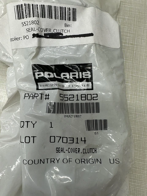 Genuine Polaris Clutch Cover Gasket 5521802 5526454 OEM