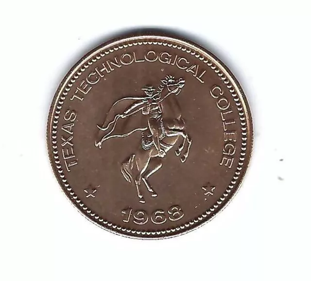 1968 Texas Tech Red Raiders Lubbock Tx Football Schedule Coin Token Enco Swc