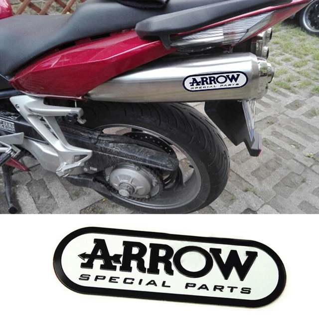 Decal Termoresistente Moto Alluminio Adesivo 3D ARROW Per Scarico Motocicletta In Alluminio Resistente Al Calore - Sticker Racing Decorativo Adesivo Termico Scarico Moto - Foto 7