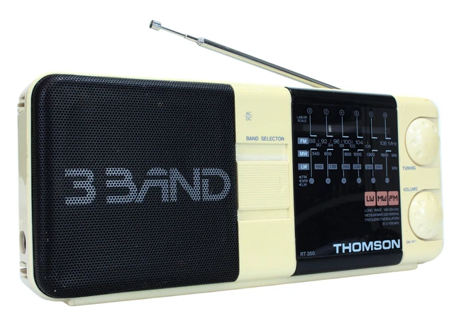 Radio Vintage Thomson RT304, Ondes FM/LW/MW, Testée Et Fonctionnelle, état Correct