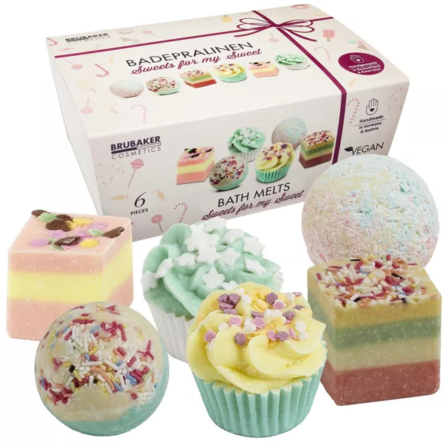 BRUBAKER Cosmetics Gift Set Bath Bombs "Sweets For My Sweet" Handmade and Vegan