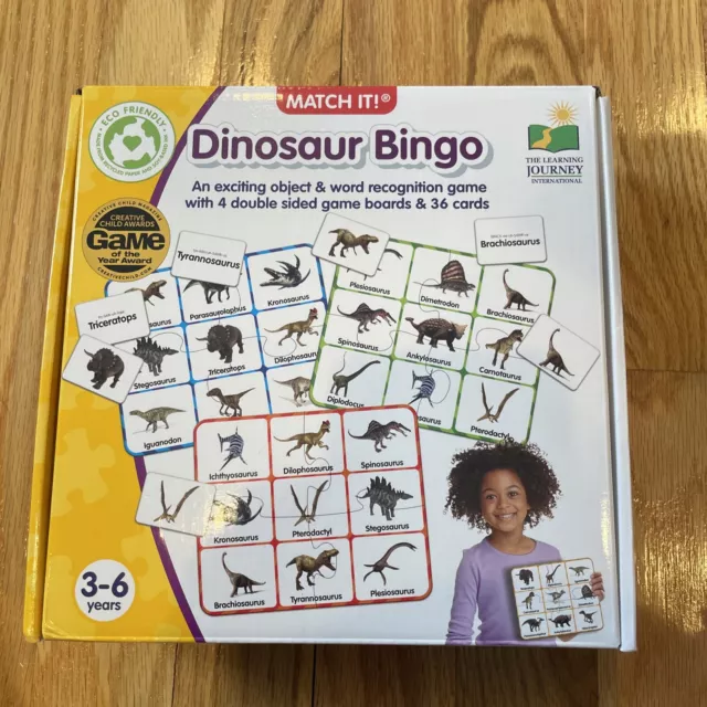 The Learning Journey Match It! Dinosaur Bingo Picture Word 36 Picture/Word Cards