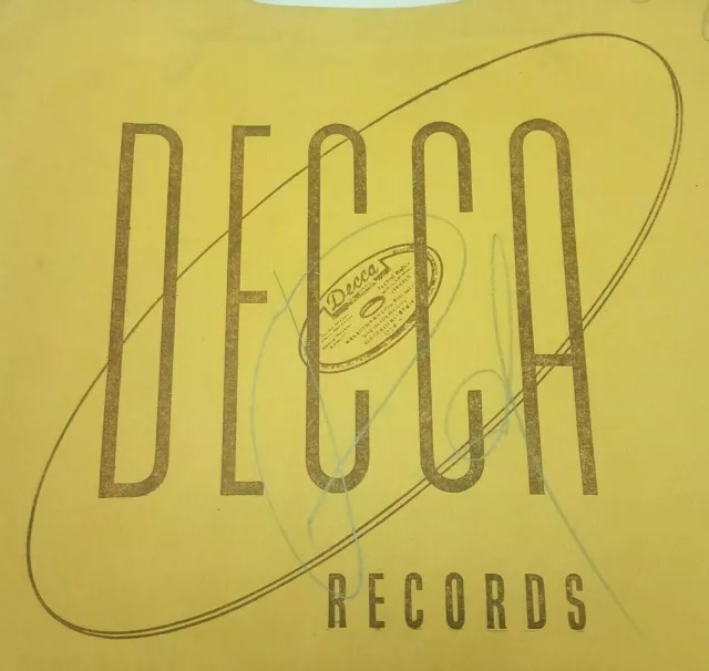Bolsa de papel impresa de colección DECCA RECORDS 78 RPM bolsa de compras