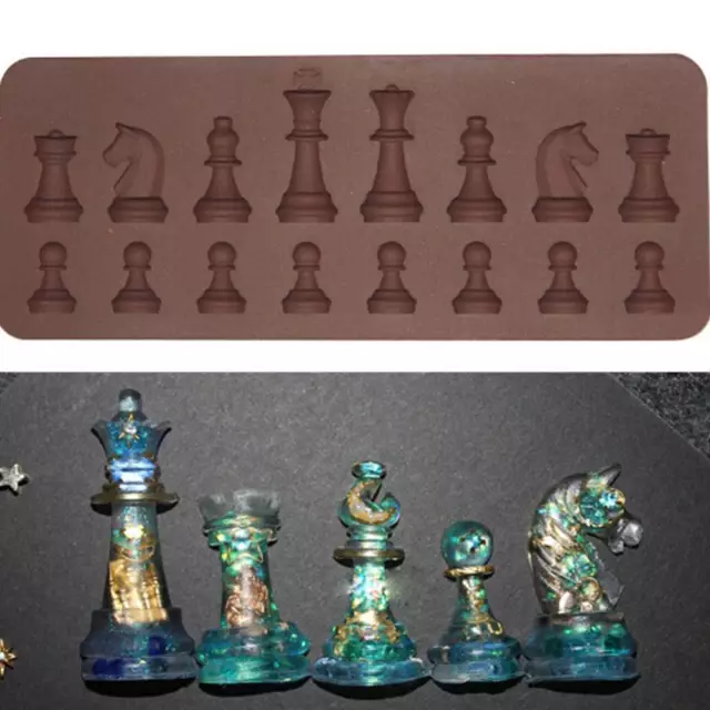 3D Chess Cake Decorating Mould Candy Cookies Chocolate Baking Silicone Mold DIY