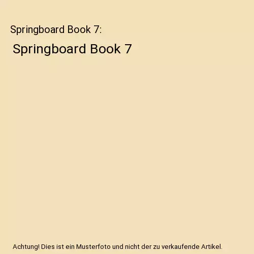 Springboard Book 7: Springboard Book 7, John Hedley