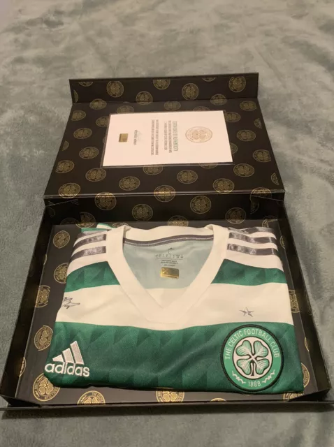 Signed Celtic Football Shirt in Official Presentation Box - 22/23 treble winning