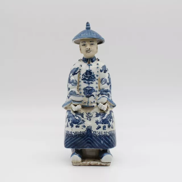 Chinese Qing Dynasty Emperor Figure Statue Figurine Asian Ceramic Emperor’s