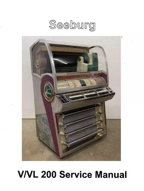 Seeburg V/VL Jukebox SERVICE WERKSTATT REPARATURANLEITUNG - KOSTENLOSER VERSAND AM NÄCHSTEN TAG