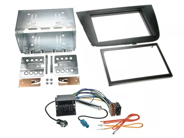 Set di installazione doppio DIN autoradio per Seat Leon 05-09 nero