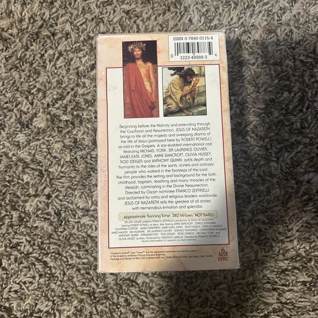 JESUS OF NAZARETH Robert Powell Artisan Home Entertainment 3 VHS Tape