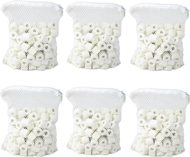 Aquarium Bio Ceramic Rings 6 Lbs - Sump Filter Media for Fish Tank,6 Free Bags