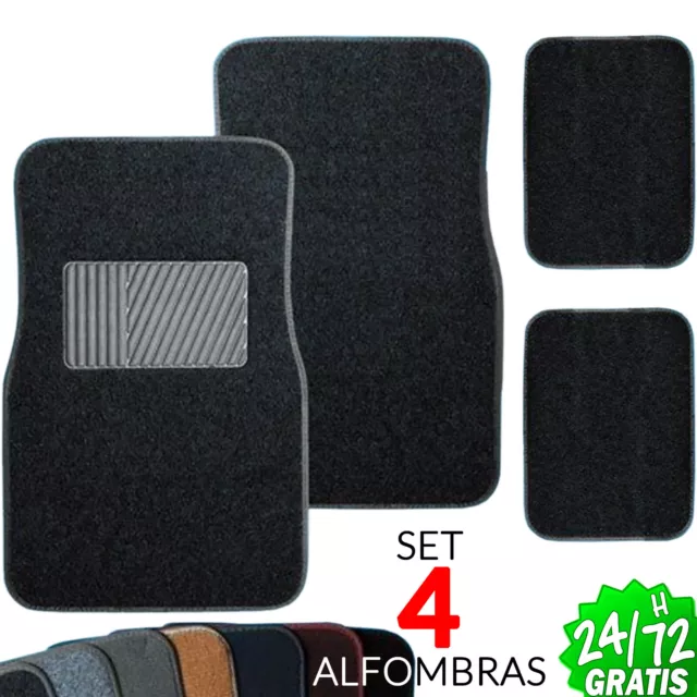 SET 4x ALFOMBRAS COCHE ALFOMBRILLAS CLASICAS MOQUETAS UNIVERSAL CAR MAT SET